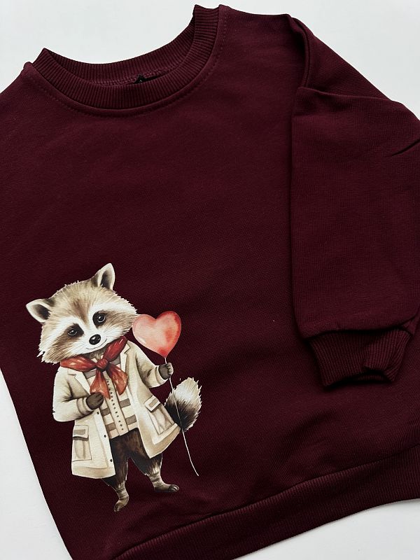 Bluza bordowa szop z balonem rozmiar 86