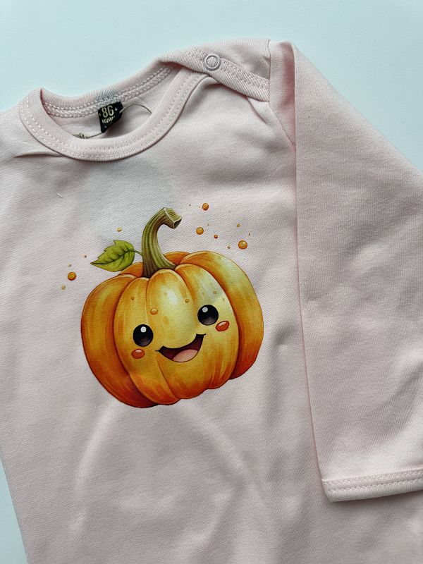 Body morelowe długi rękaw dynia rozmiar 86