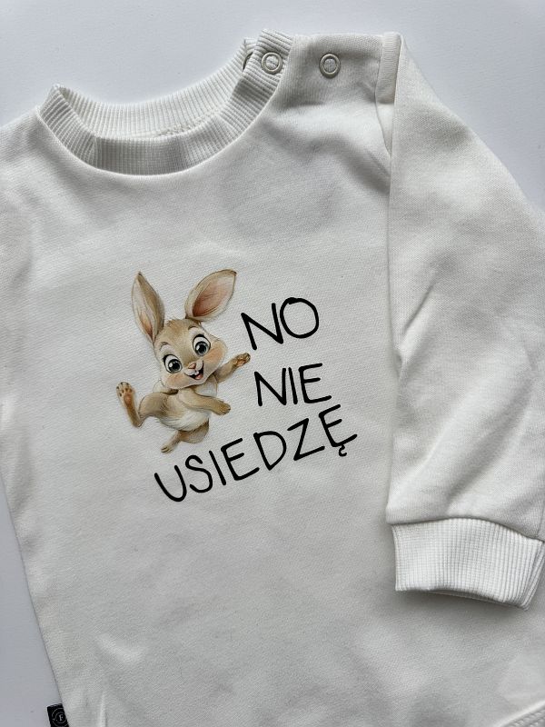 Body ecru długi rękaw no nie usiedzę rozmiar 86