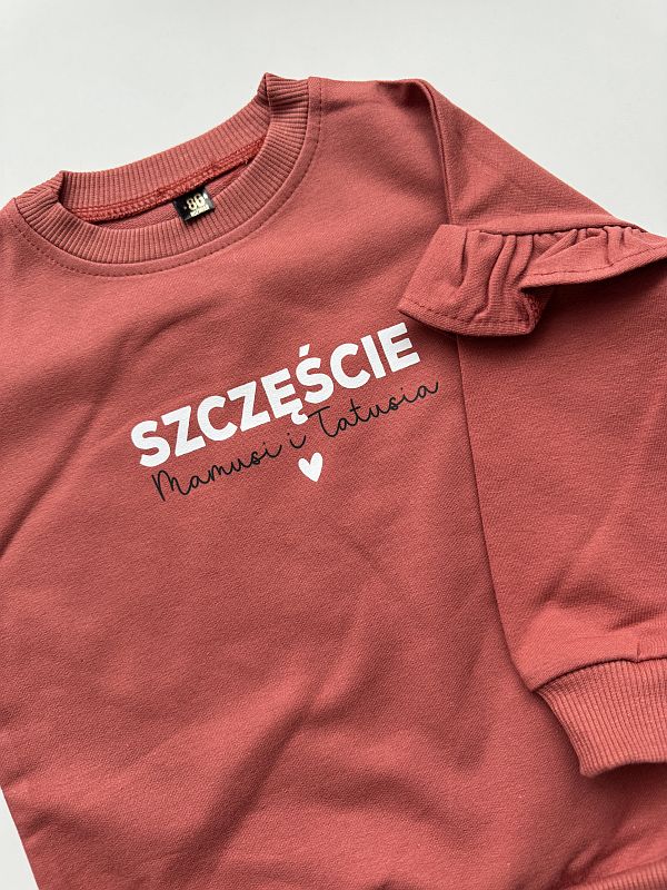 Bluza ceglana szczęście mamusi i tatusia rozmiar 86