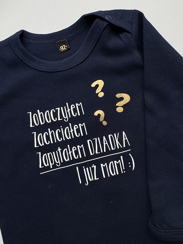 Body granatowe długi rękaw zapytałem dziadka i już mam rozmiar 92