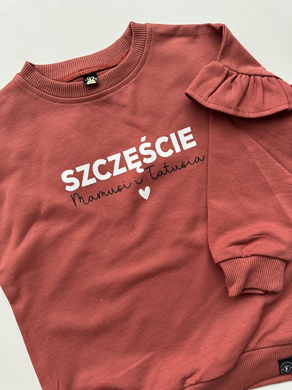 Bluza ceglana szczęście mamusi i tatusia rozmiar 92