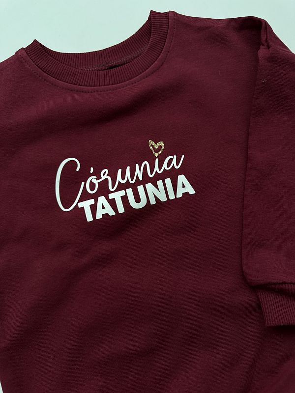 Bluza bordowa córunia tatunia rozmiar 92