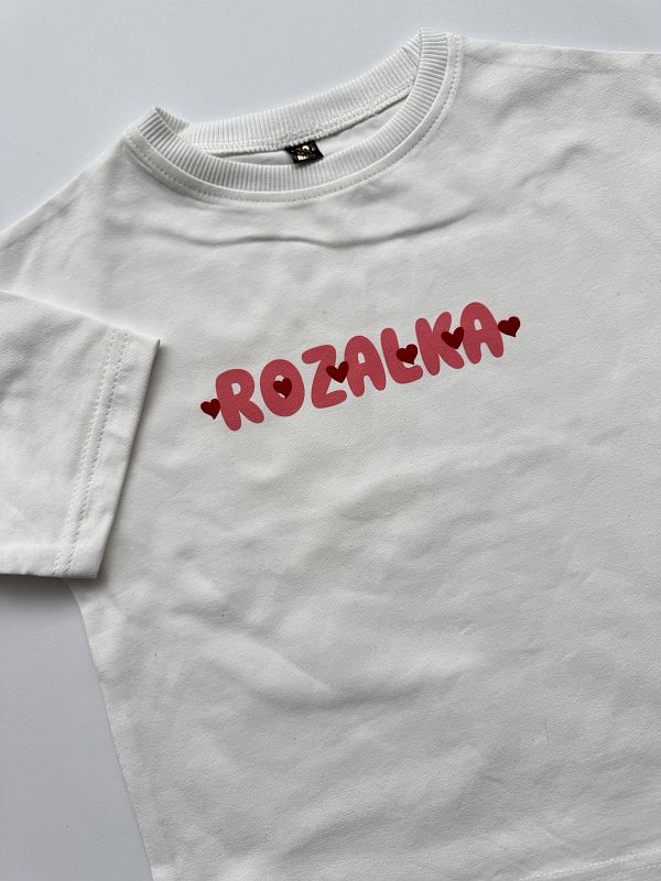 Koszulka ecru krótki rękaw Rozalka rozmiar 98