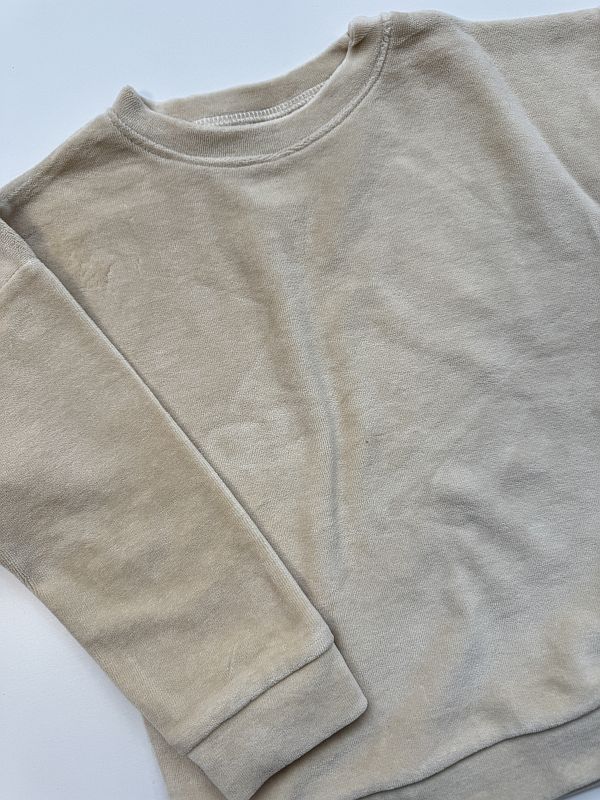 Bluza welurowa beżowa rozmiar 104