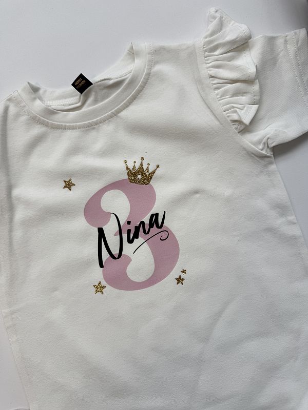 Koszulka ecru krótki rękaw Nina z 3 rozmiar 104