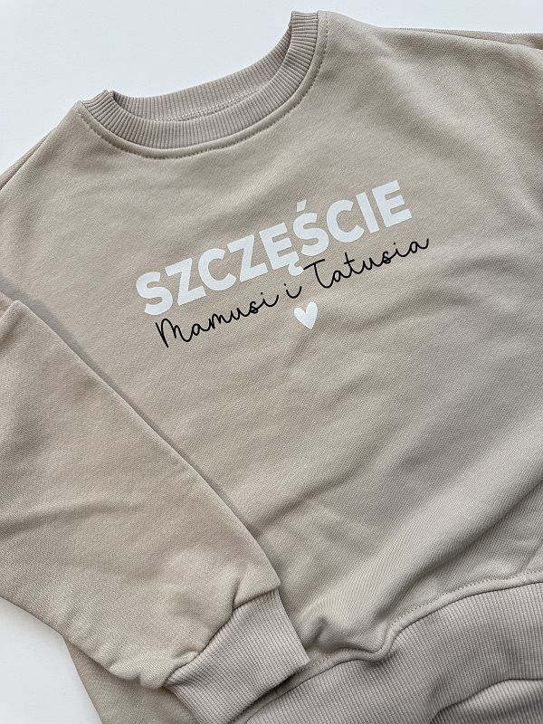 Bluza beżowa szczęście mamusi i tatusia rozmiar 104