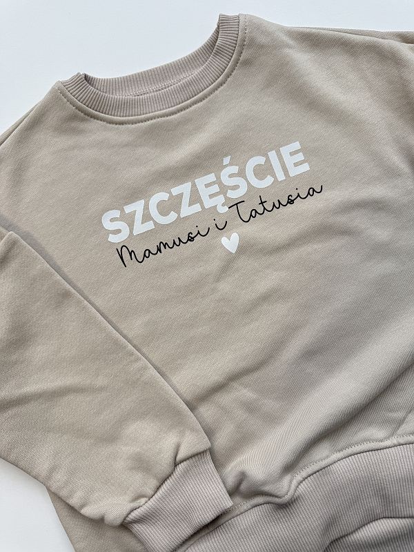 Bluza beżowa szczęście mamusi i tatusia rozmiar 104