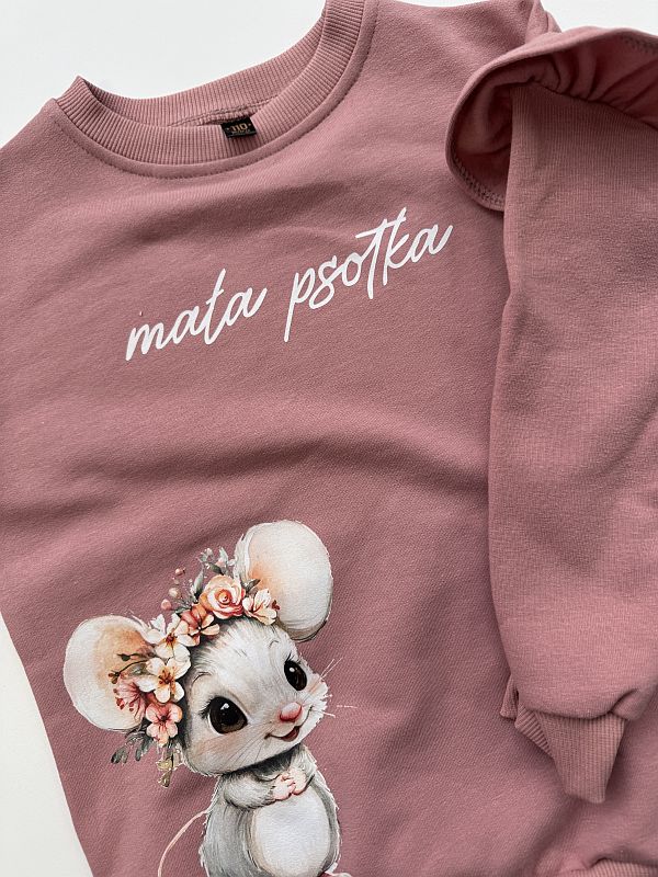 Bluza różowa mała psotka rozmiar 110