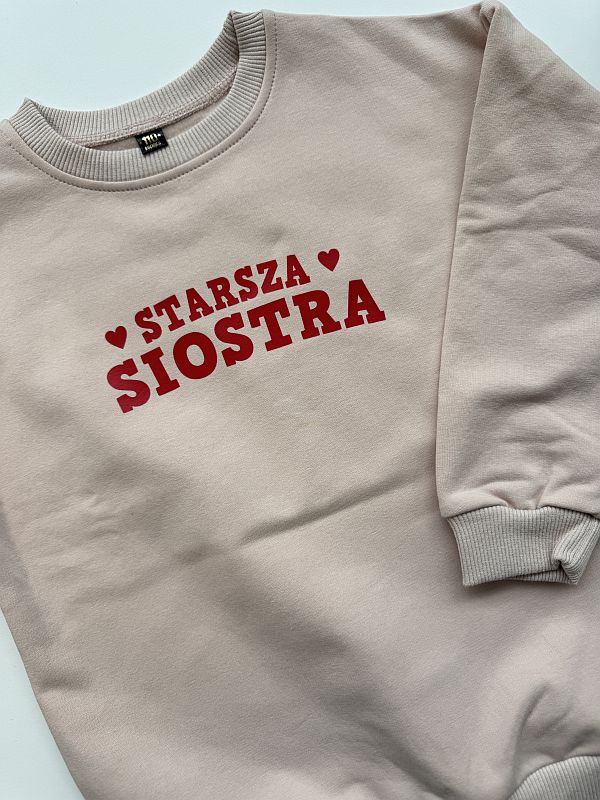 Bluza różowa starsza siostra rozmiar 110