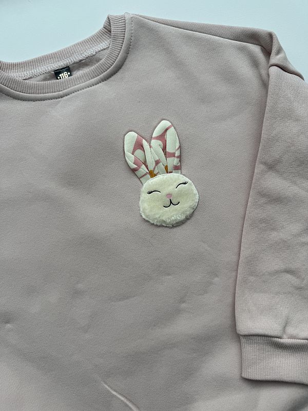 Bluza różowa króliczek rozmiar 116