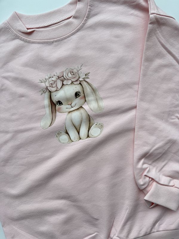 Bluza morelowa króliczek rozmiar 116