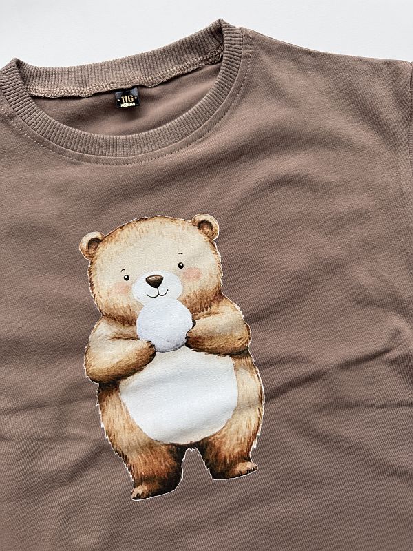 Koszulka kawowa krótki rękaw mis rozmiar 116