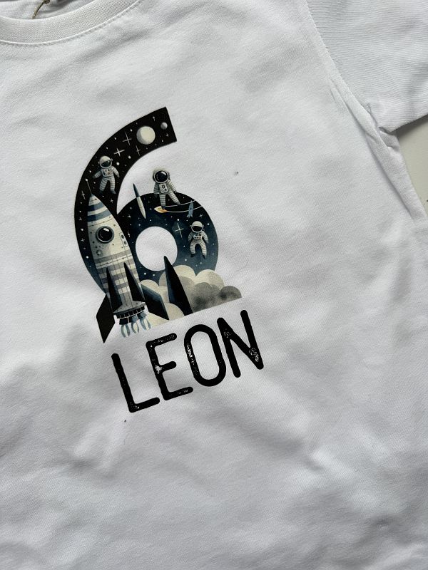 Koszulka biała krótki rękaw Leon z 6 rozmiar 122