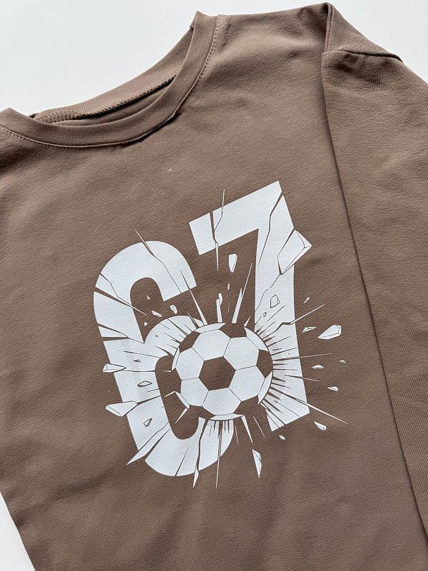 Koszulka kawowa długi rękaw 67 rozmiar 122