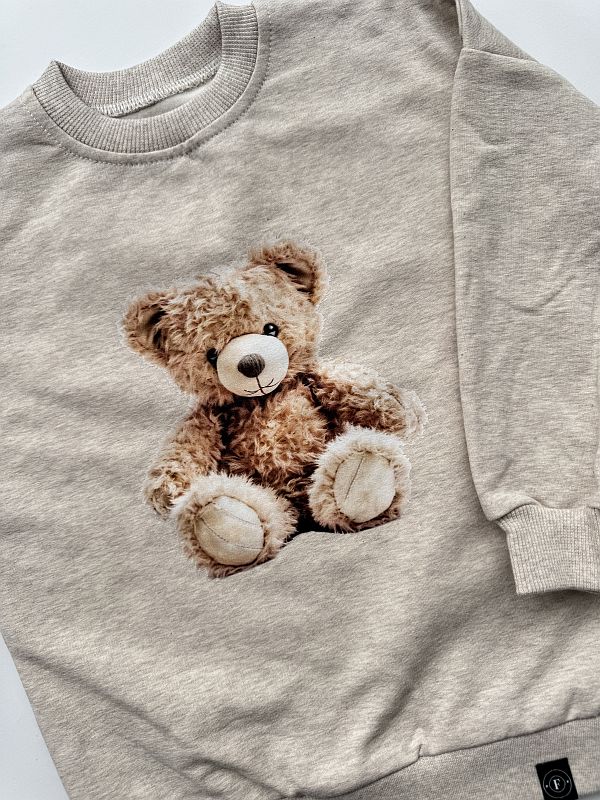 Bluza beż melanż puszowy misio rozmiar 98