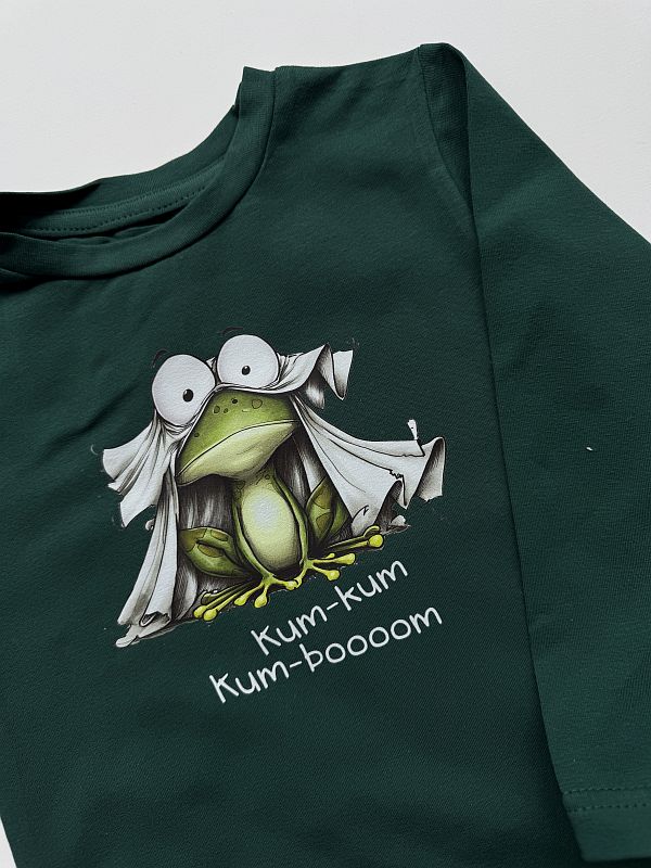 Koszulka zielona długi rękaw żabka rozmiar 92