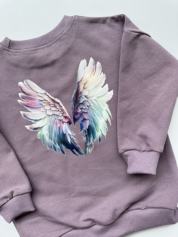 Bluza wrzosowa skrzydła na plecach rozmiar 92