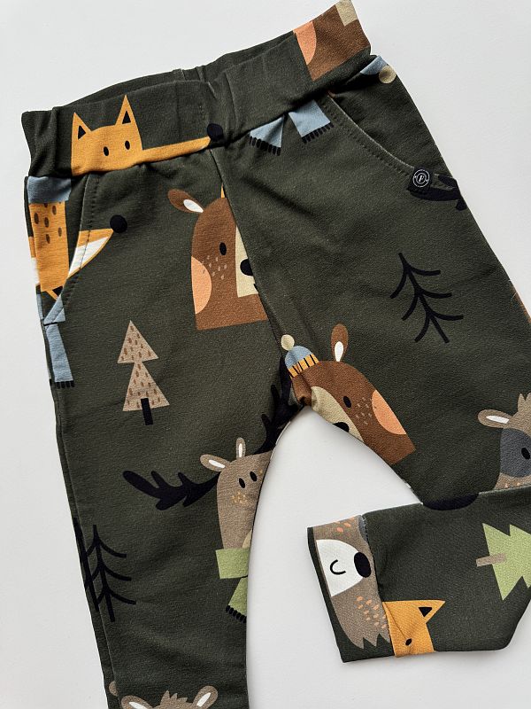 Spodnie leśne zwierzątka rozmiar 92