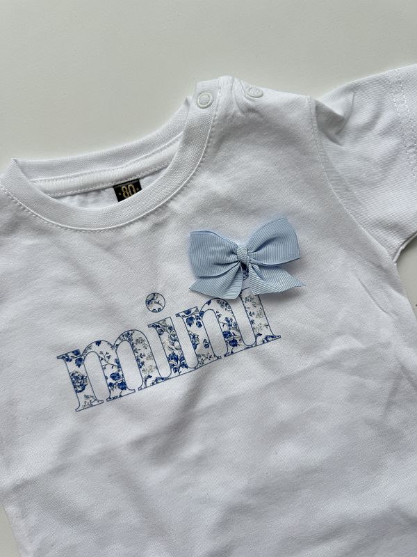 Koszulka biała krótki rękaw mini rozmiar 80