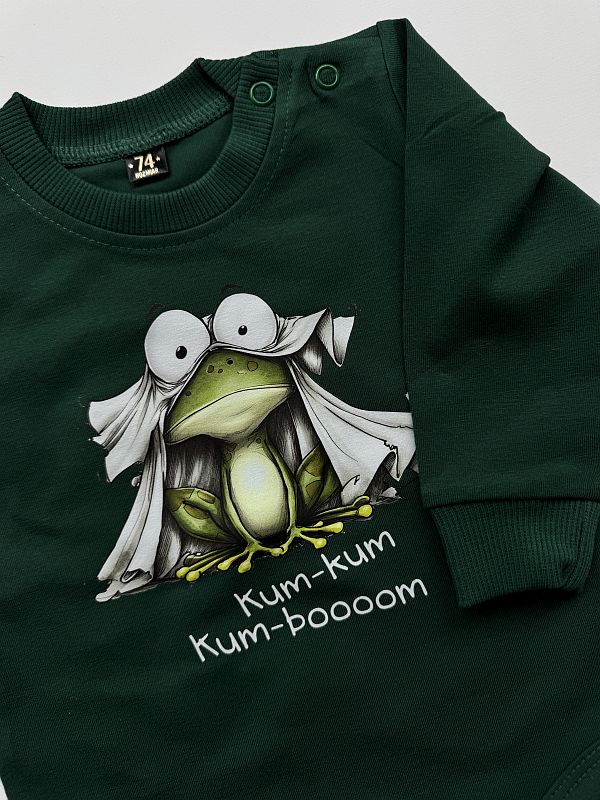 Body zielone długi rękaw żabka rozmiar 74