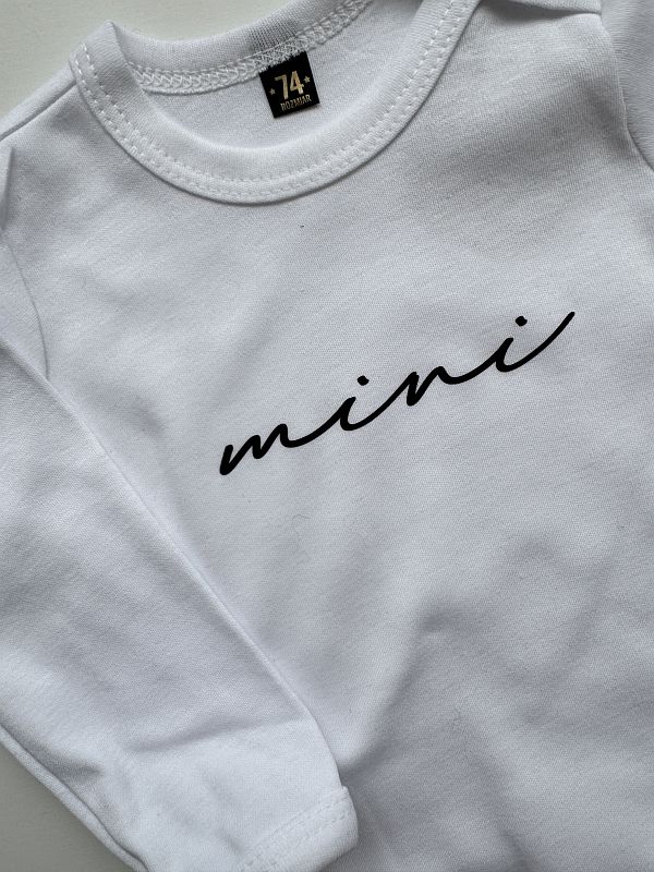 Body białe długi rękaw mini rozmiar 74