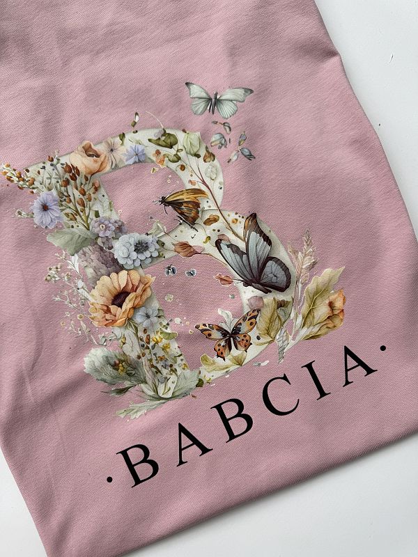 Koszulka różowa damska B babcia rozmiar XL