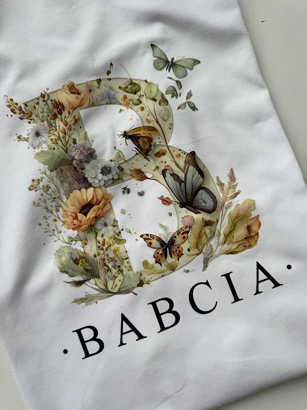 Koszulka biała damska B babcia rozmiar XL