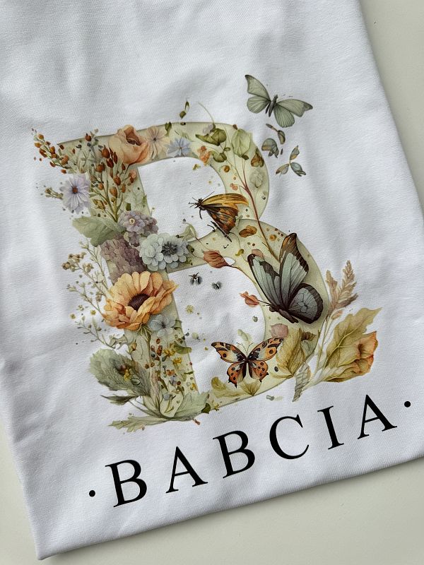 Koszulka biała damska B babcia rozmiar L