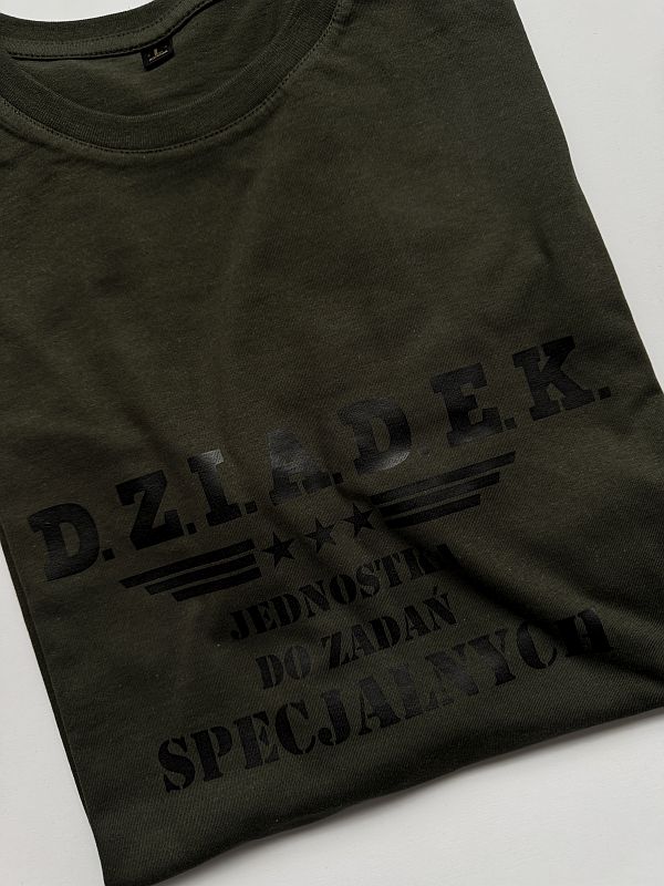 Koszulka męska oliwkowa dziadek jednostka specjalna rozmiar L
