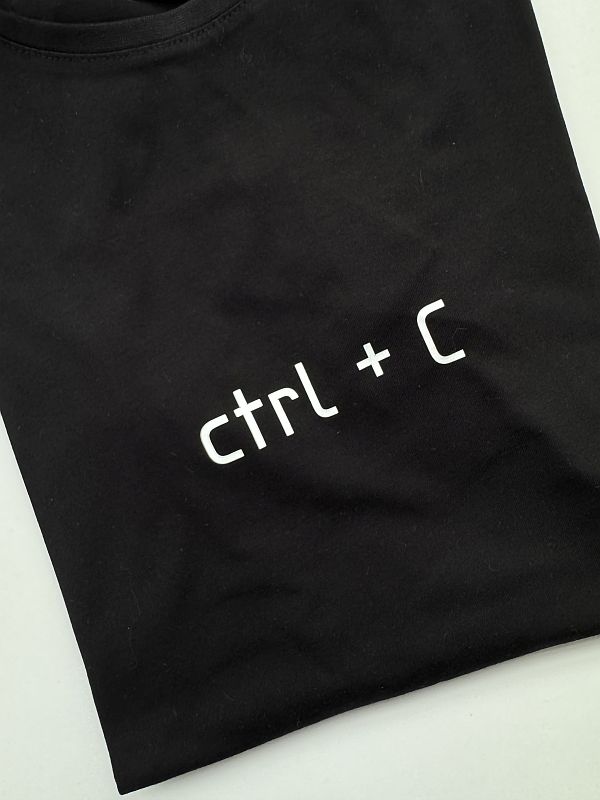 Koszulka męska czarna ctrl c rozmiar L