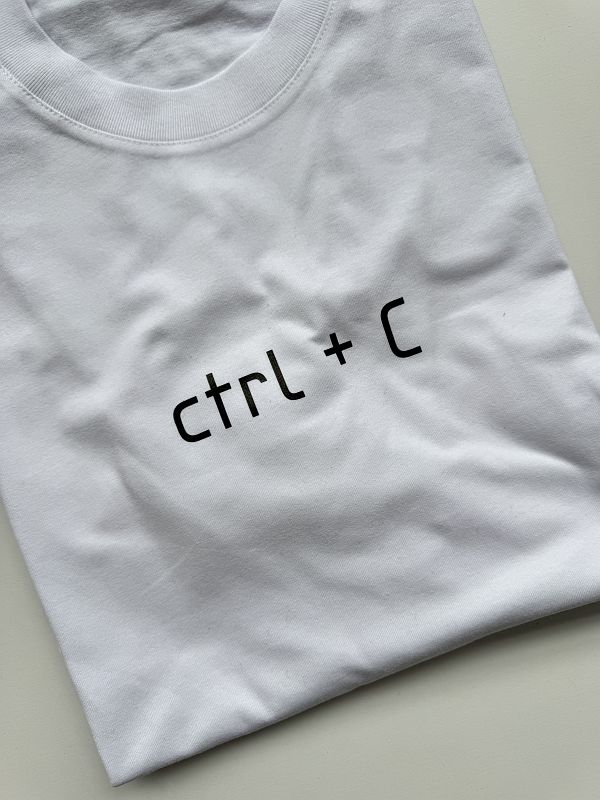 Koszulka męska biała ctrl c rozmiar L
