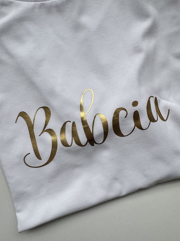 Koszulka damska biała babcia rozmiar L