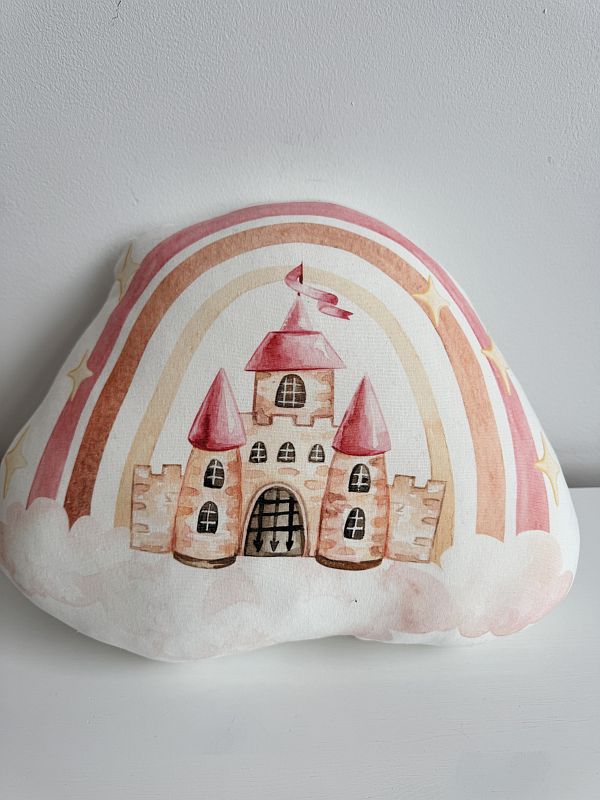 Poduszka tęcza nad zamkiem