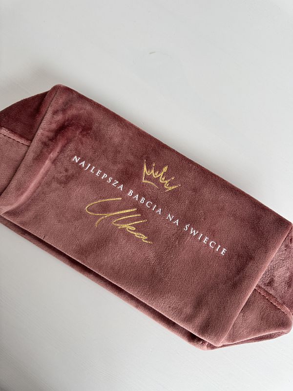 Kosmetyczka różowa najlepsza na świecie babcia Ulka