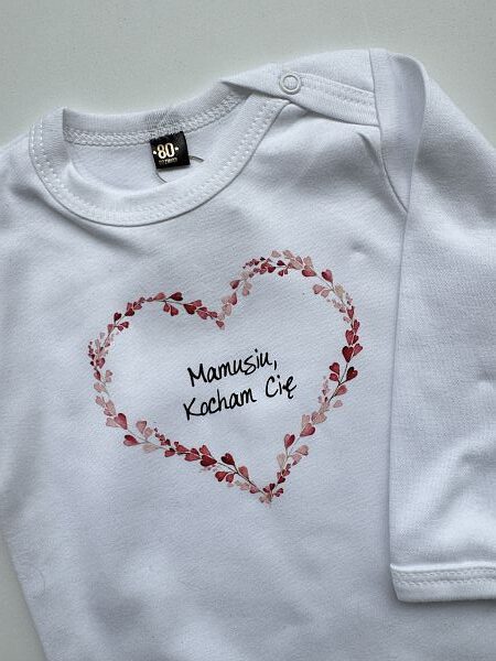 Body białe długi rękaw mamusiu kocham cię rozmiar 80
