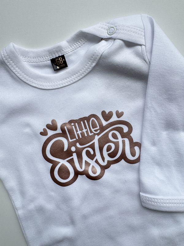 Body białe długi rękaw little sister rozmiar 68