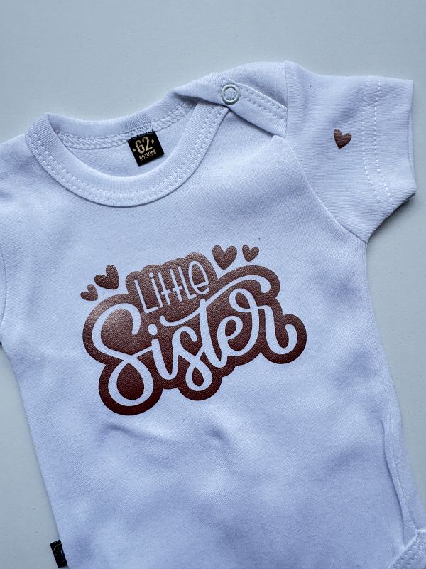 Body białe krótki rękaw little sister rozmiar 62