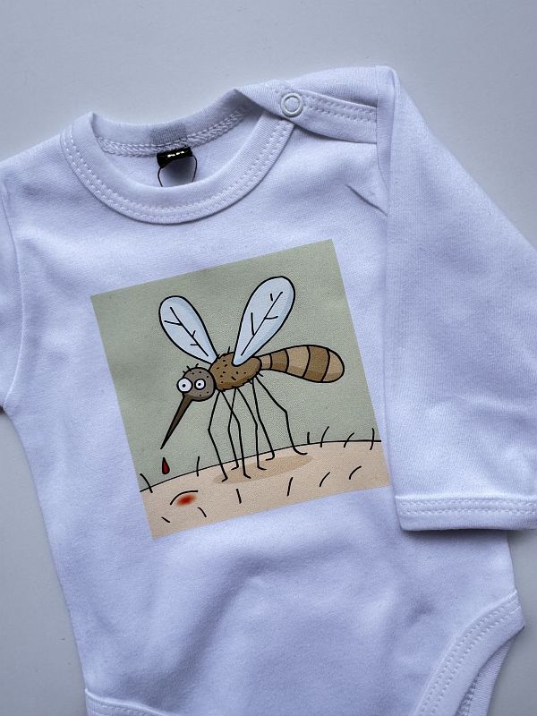 Body białe długi rękaw komar rozmiar 62