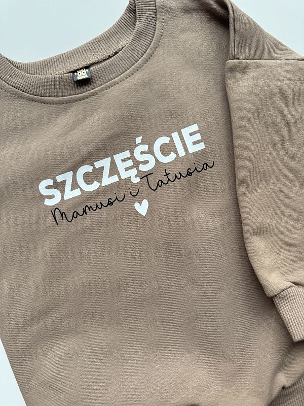 Bluza kawowa szczęście mamusi i tatusia rozmiar 86