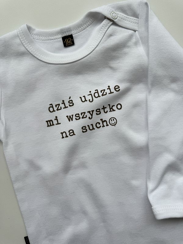 Body białe długi rękaw dziś ujdzie mi wszystko na sucho rozmiar 92