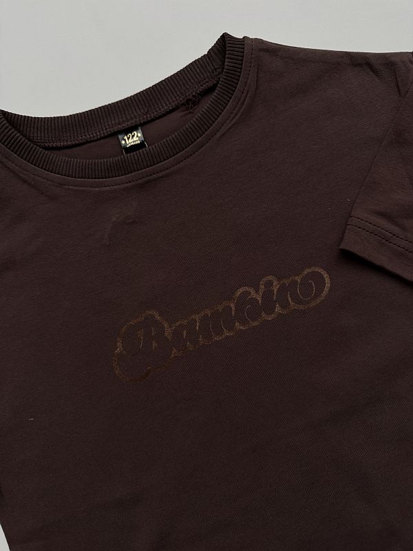 Koszulka czekoladowa krótki rękaw bambino rozmiar 122