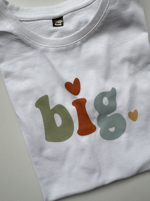 Koszulka biała krótki rękaw big rozmiar 146