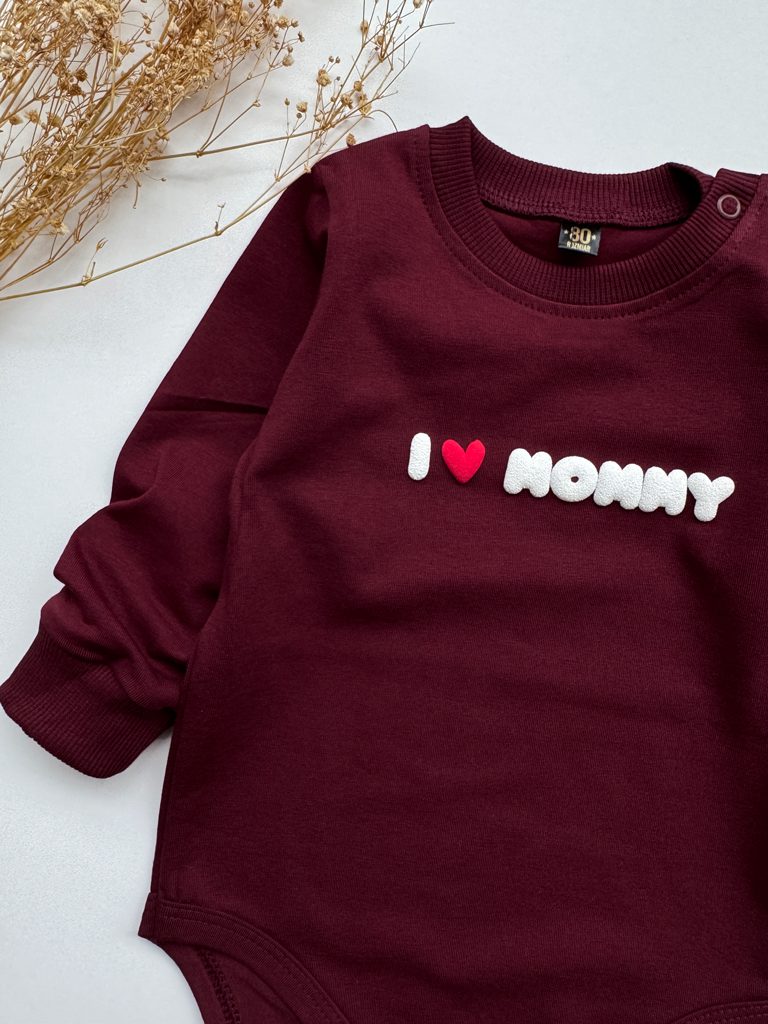 Body dla niemowlaka z nadrukiem I ❤ Mommy / Daddy