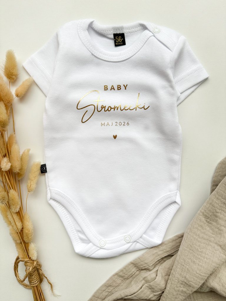 Body ze złotym nadrukiem dla maluszka
