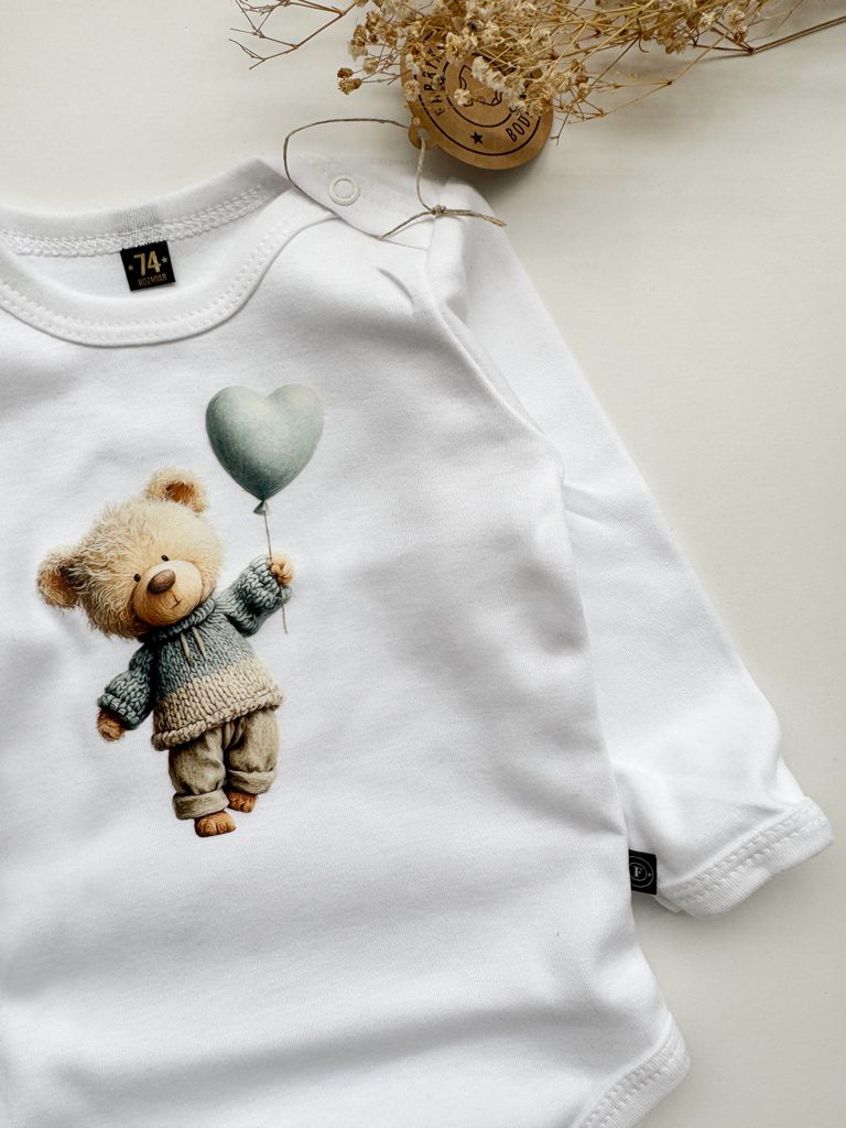 Body niemowlęce misio z balonikiem