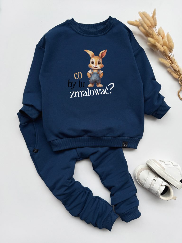Komplet dla dziecka co by tu zmalować (bluza + spodnie)