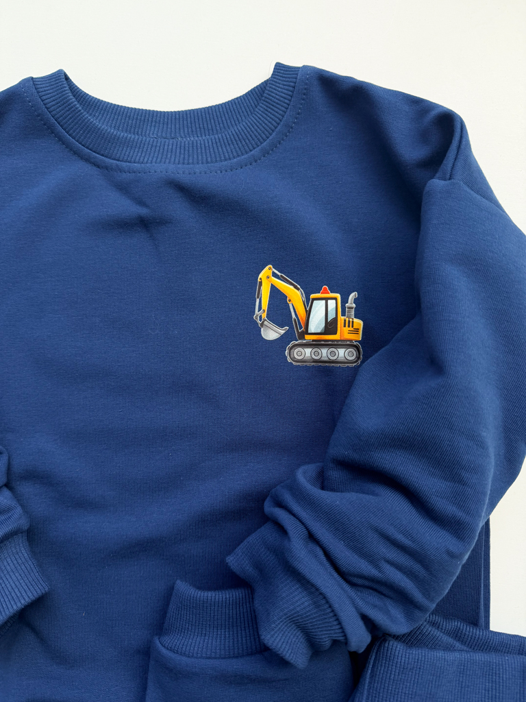 Komplet dla dziecka maszyny budowlane (bluza + spodnie) - obrazek 3