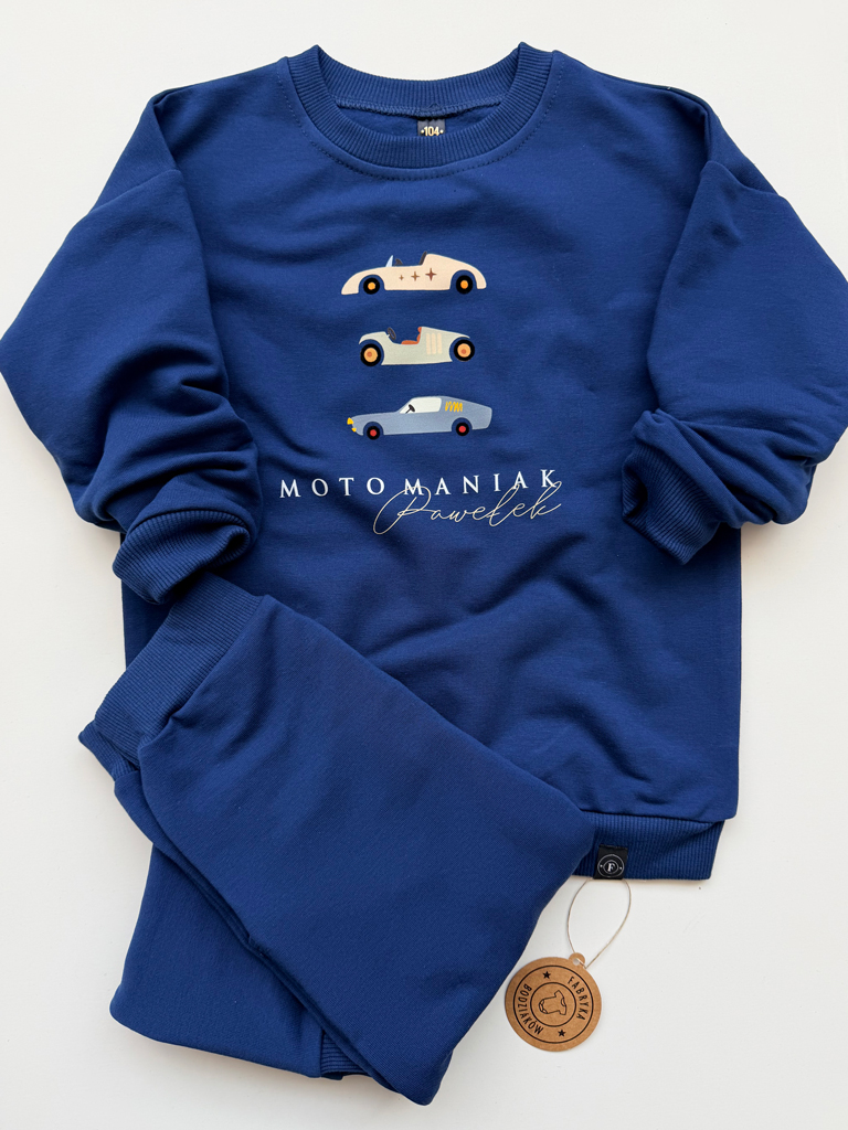 Komplet dla dziecka motomaniak (bluza + spodnie)