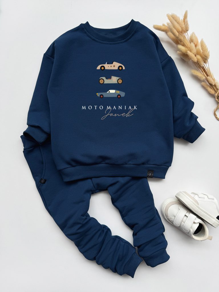 Komplet dla dziecka motomaniak (bluza + spodnie)